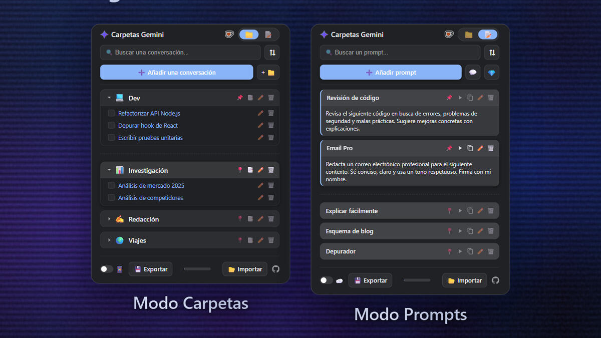 Carpetas Gemini