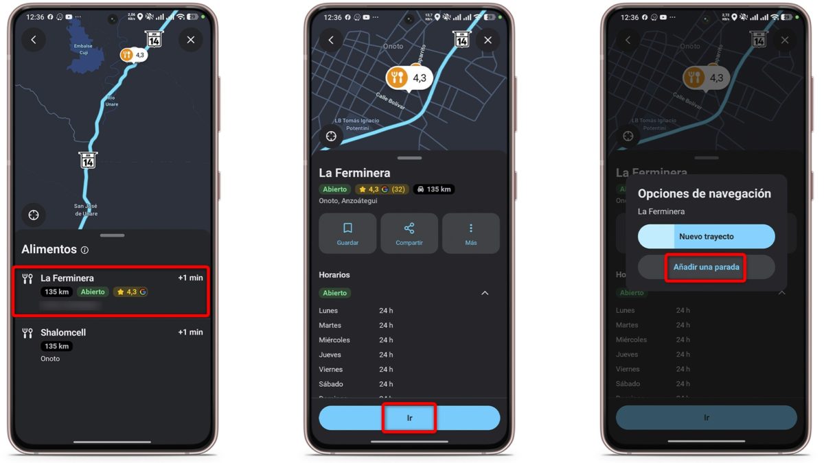 Cómo añadir una parada en Waze-Confirma la nueva ruta