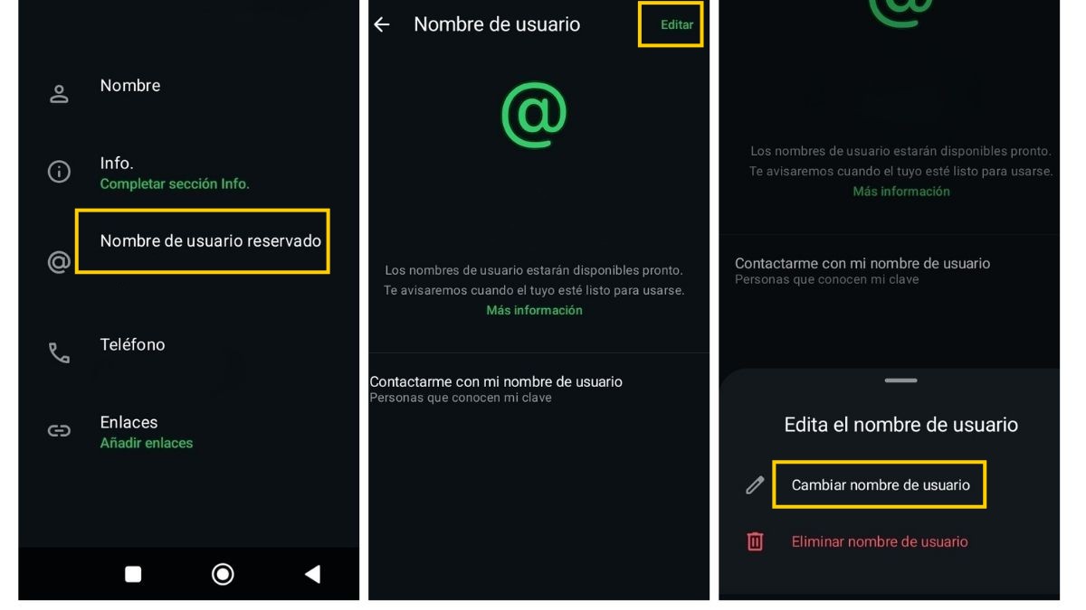 Cómo cambiar el nombre de usuario en WhatsApp