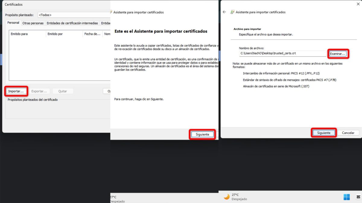 Cómo instalar el certificado digital en Google Chrome-t