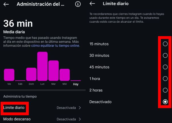 Cómo poner límite de tiempo en Instagram, guía paso a paso 2