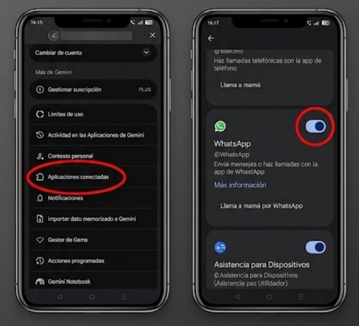 Cómo vincular Gemini con la cuenta de WhatsApp, guía paso a paso 2