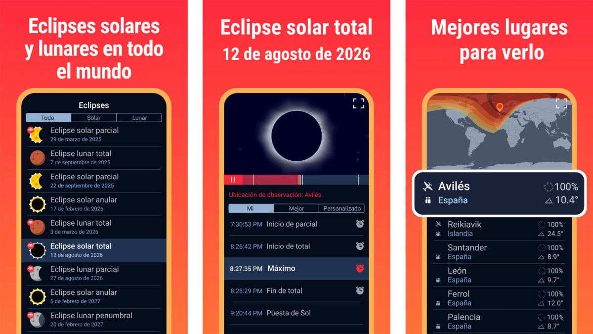 4 apps fundamentales para ver el eclipse solar del 12 de agosto en España - Guía del eclipse solar 2026