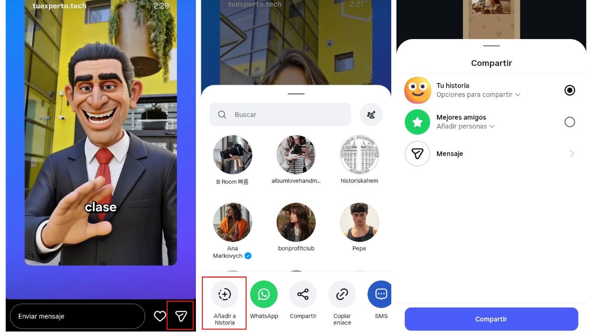 Por qué no puedo compartir ni enviar una ‘story’ en Instagram