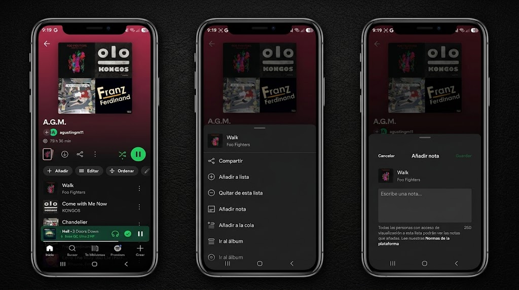 Spotify nota lista de reproducción – Playlist Notes