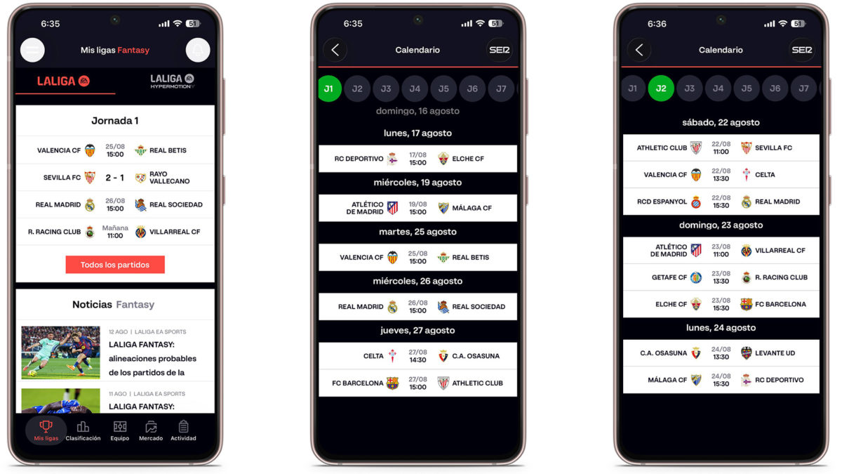 Trucos para hacer mejores fichajes en LaLiga Fantasy - Mira los próximos partidos