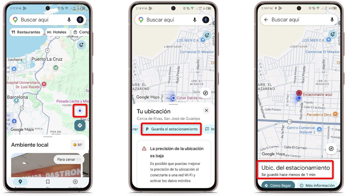 Funciones ocultas de Google Maps - Guardar dónde has aparcado