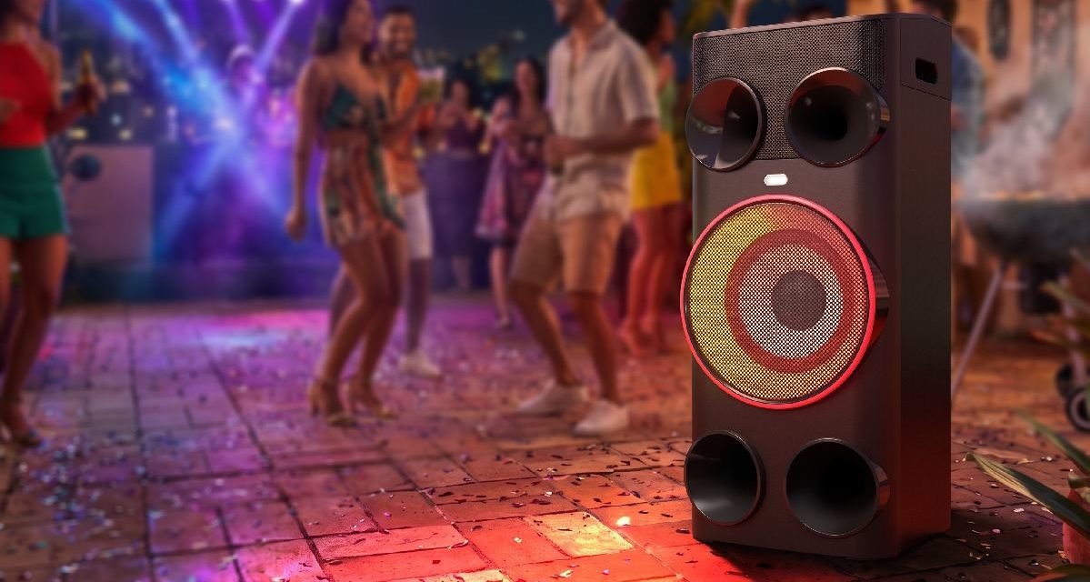 LG xboom Power, altavoces para fiestas con gran potencia y funciones de karaoke con IA