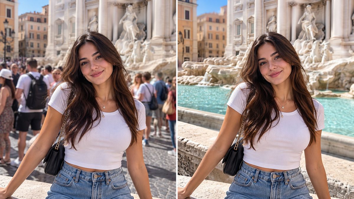 Mejores comandos para editar fotos en Gemini - Eliminar gente del fondo