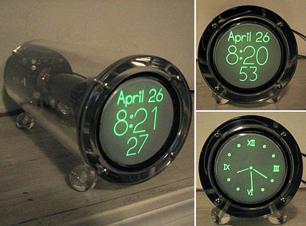 Scope Clock, un reloj retro fabricado con tubos de rayos catódicos