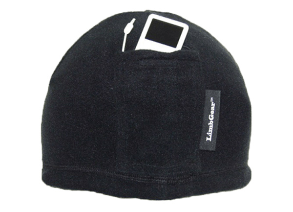 Noggin Net de LimbGear, un gorro de lana con compartimento para iPod