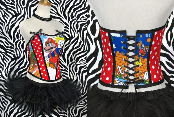 Super Mario Corset, un corsé estilo años 80 inspirado en Super Mario 4 SuperMarioCorset2
