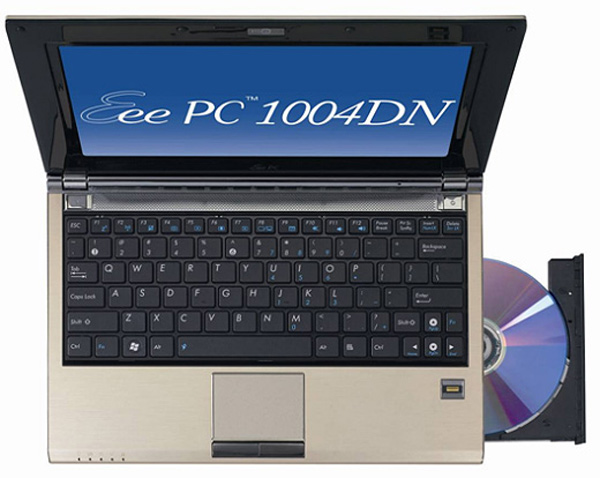 Asus Eee PC E1004DN, netbook con unidad DVD