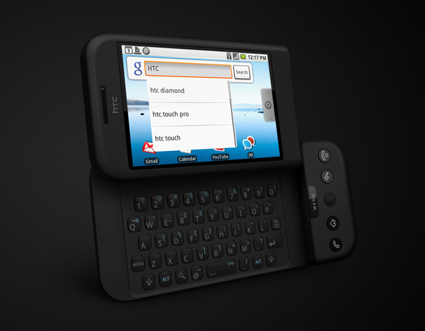 HTC Dream. Por fin llega el primer móvil con Android, el sistema de iconos de Google