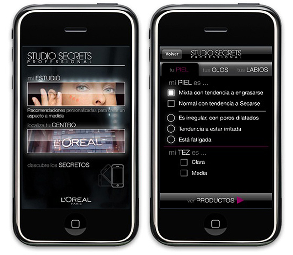 L”™Oreal Studio Secrets Professional, un estudio de maquillaje en el iPhone 4 2009_05_25_Loreal2