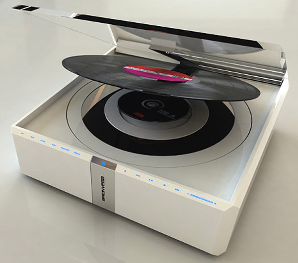 Zero1, un reproductor de CDs, vinilos y MP3 para Brionvega
