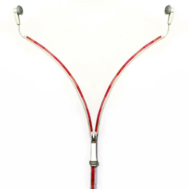 Zipper Earphones, unos auriculares-cremallera de diseño