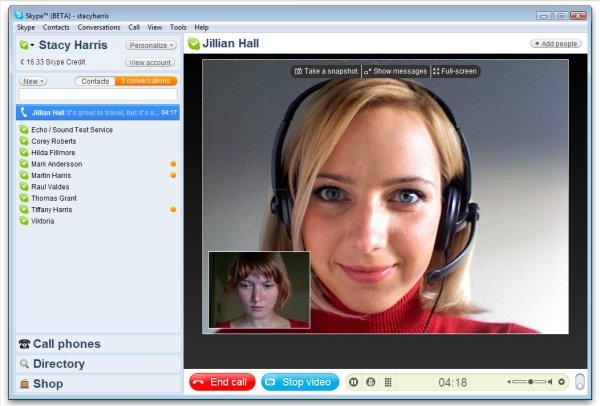El software de llamadas VoIP Skype se actualiza a la versión 4.1