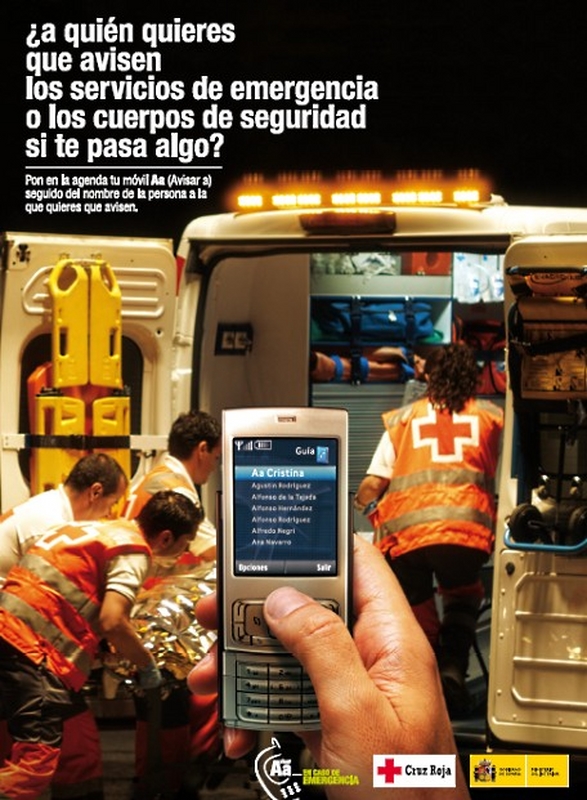 Aa, indica en los contactos de tu móvil a quién llamar en caso de emergencia